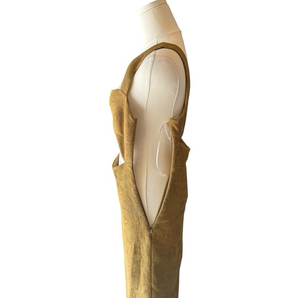 Shona Joy - Simone Cross Over Tan Cut-Out Midi Dress Sz 6 - Picture 7 of 10